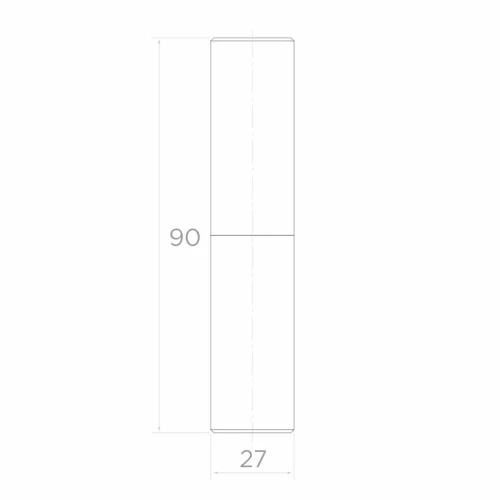PSG τροχισμένος μεντεσές πύλης φ 27 mm – ύψος 90 mm για πτερυγωτές πύλες 001-475 (2)