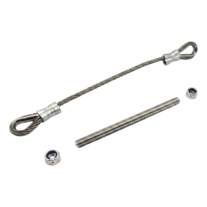 PSG Συρματόσχοινο ασφαλείας από ατσάλι για φύλλο πύλης 300 mm με ράβδο M12