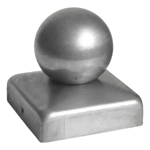 Μεταλλική στέγη για στύλο φράκτη 100×100 mm με σφαίρα φ 60 mm – ακατέργαστη